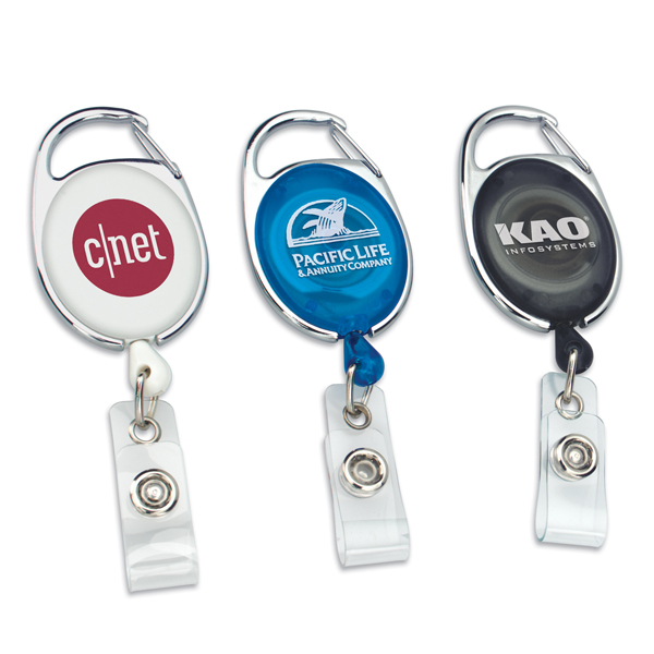 Promotional Carabiner Retractable Badge Holder